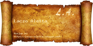 Laczo Aletta névjegykártya