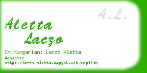 aletta laczo business card